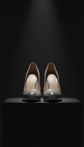 Muted Silver Patent Heels