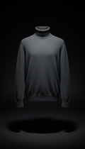 Charcoal Gray Cashmere Turtleneck