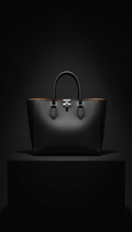 Obsidian Leather Tote Bag